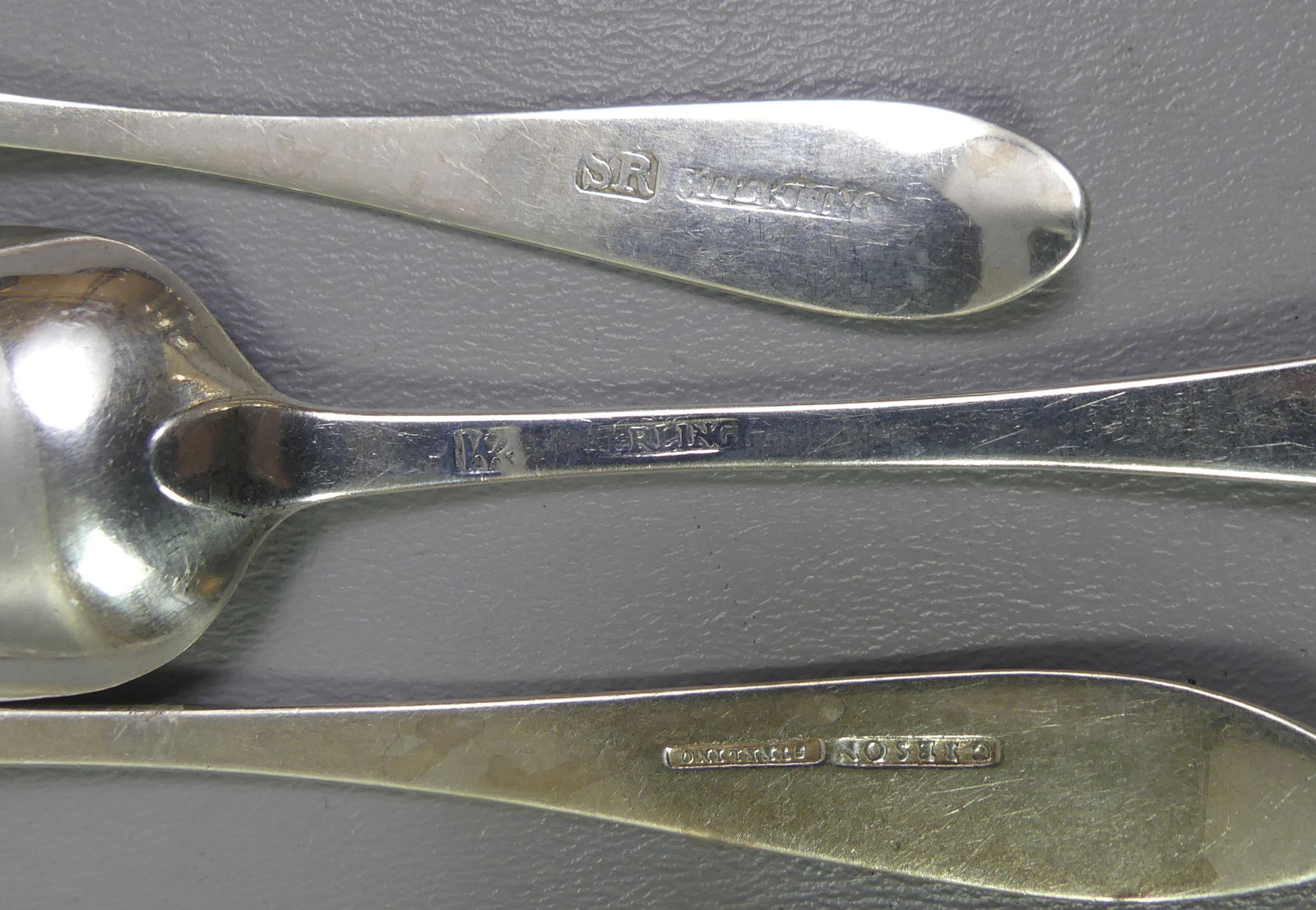 3 SETS ANTIQUE STERLING SPOONS - 3