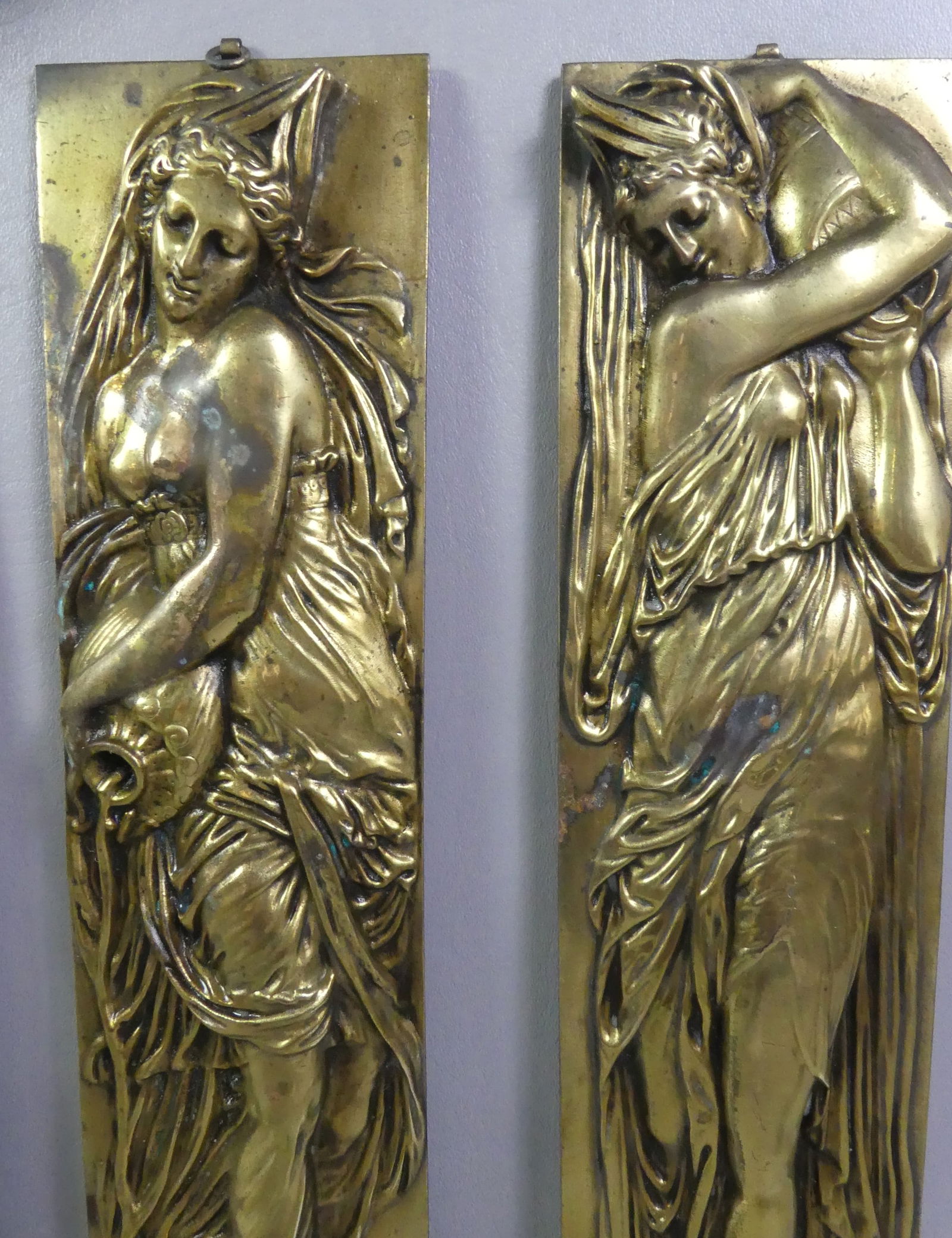 SET 4 BRONZE CLASSICAL PLAQUES - 2