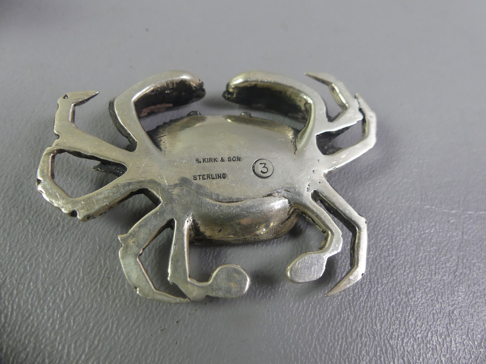 PAIR KIRK STERLING CRABS - 2