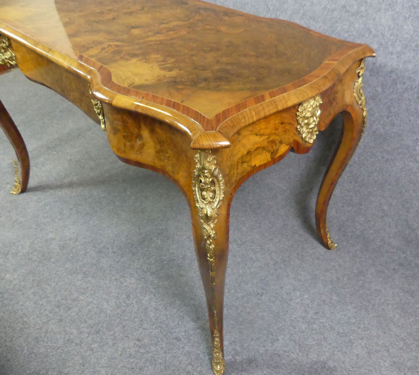 FRENCH ORMOLU INLAID DESK - 2