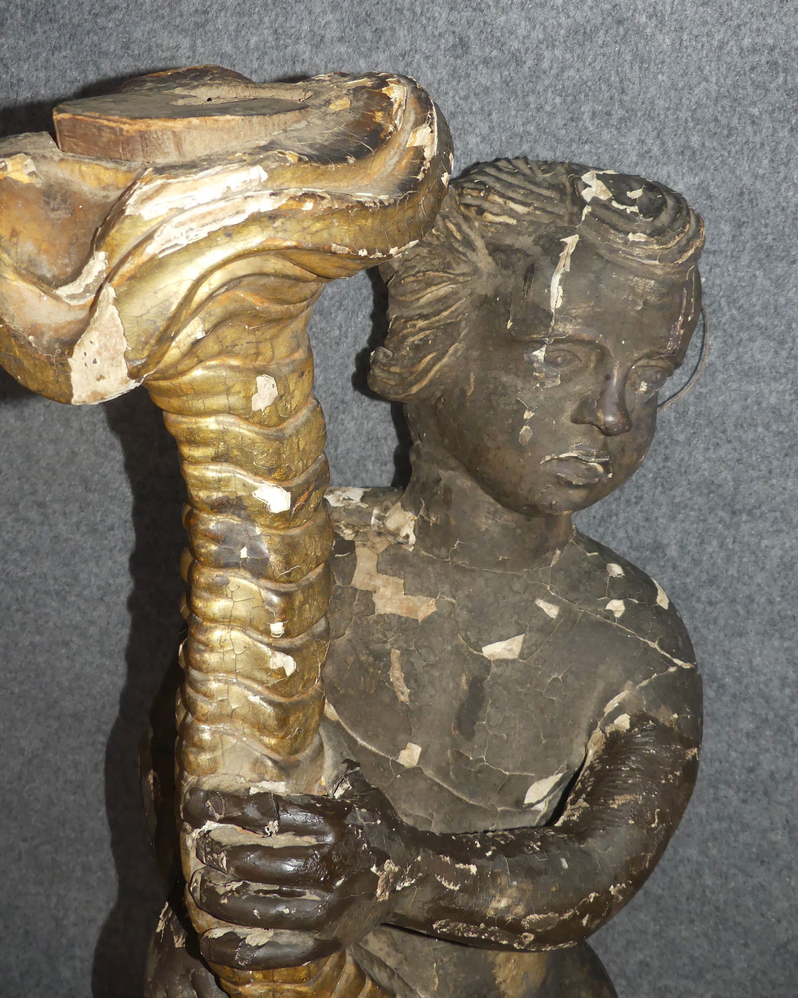 PR. HUGE 18TH C. WINGED CHERUBS - 4