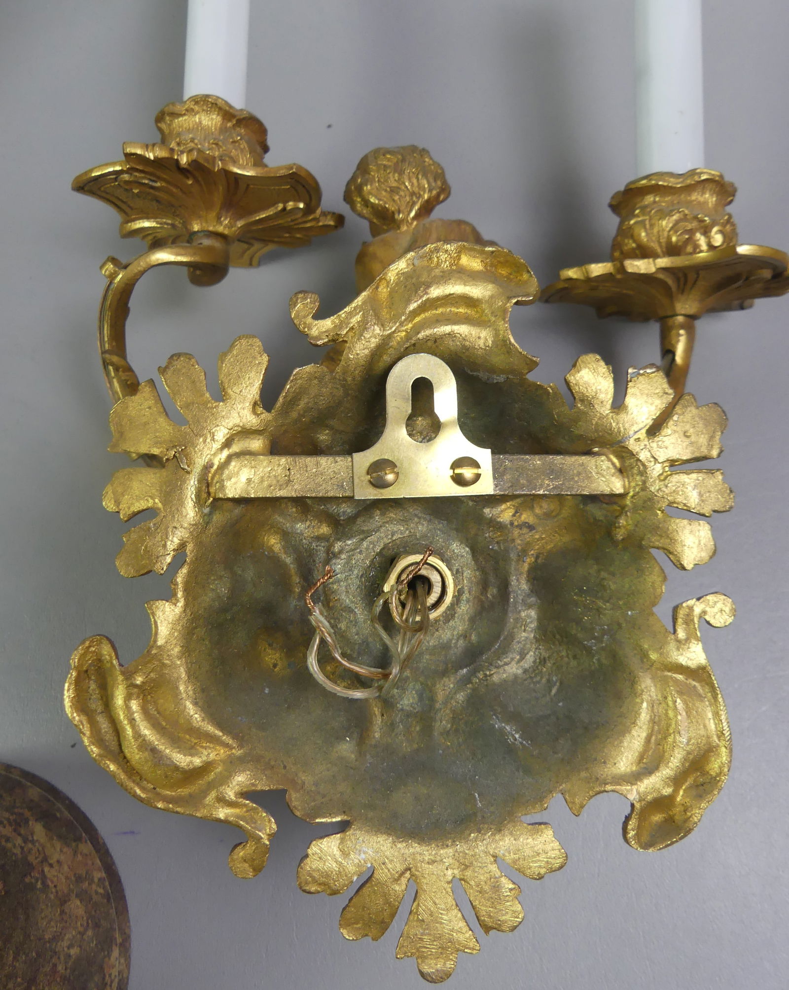 PR. GILT BRONZE WALL SCONCES - 3