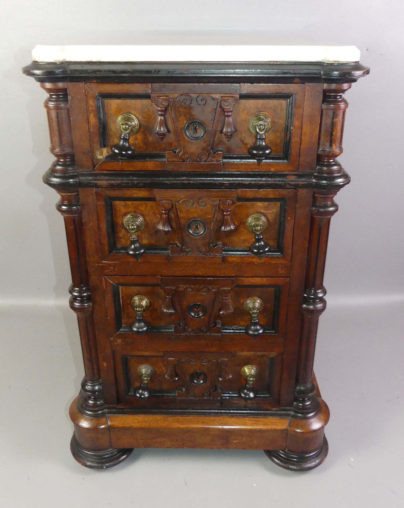 RENAISSANCE REVIVAL HALF COMMODE - 3