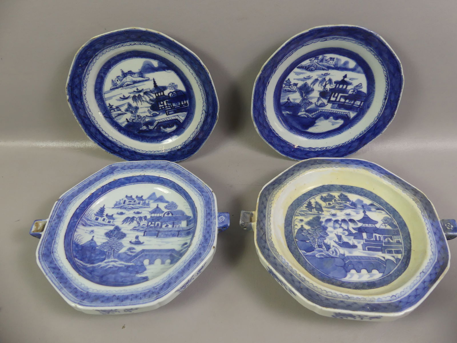 4 CHINESE CANTON PLATES (1 of 2)