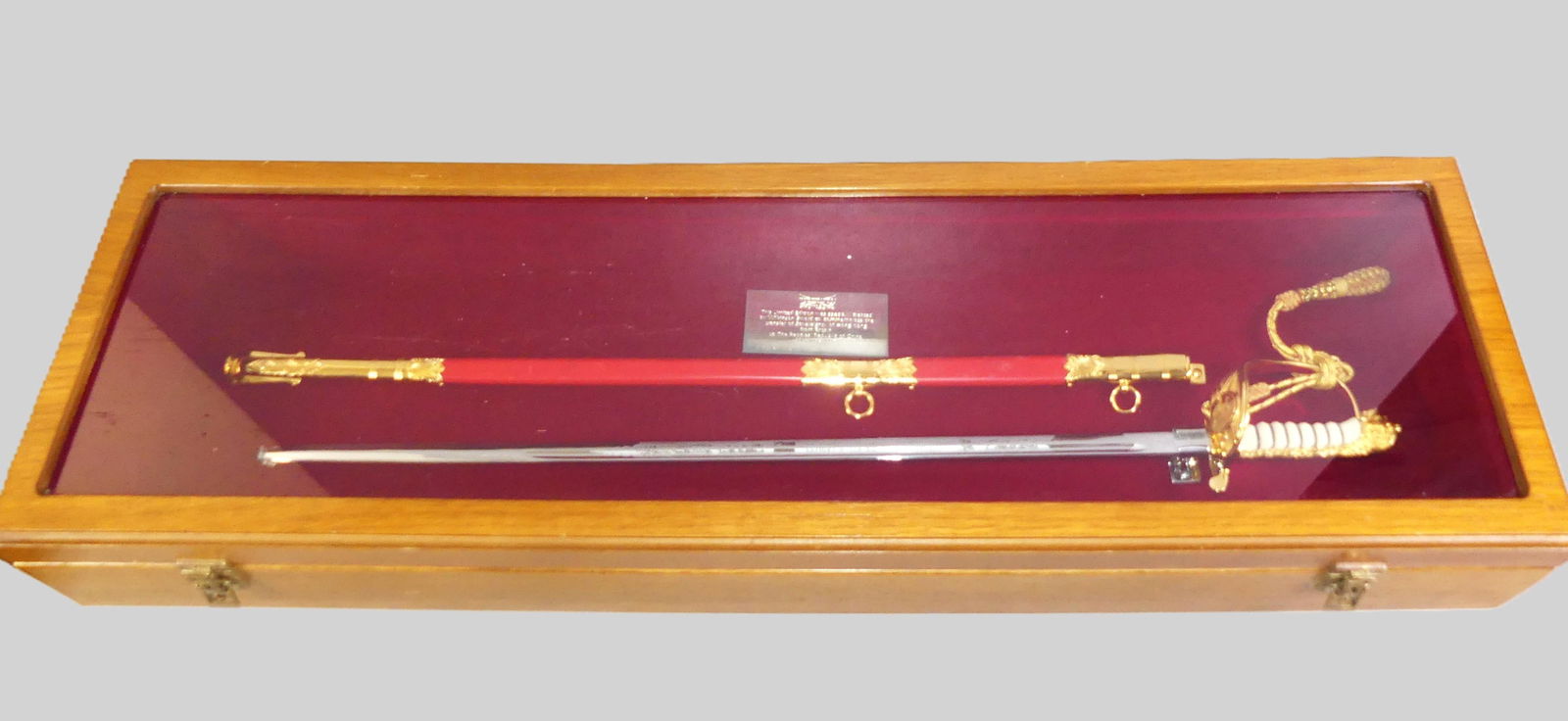 WILKINSON HONG KONG 1997 CASED SWORD: A limited edition Royal Navy Officer's sword by Wilkinson made to commemorate the transfer of sovereignty of Hong Kong from Britain to People's Republic of China in 1997. It is #21/1997 and is
