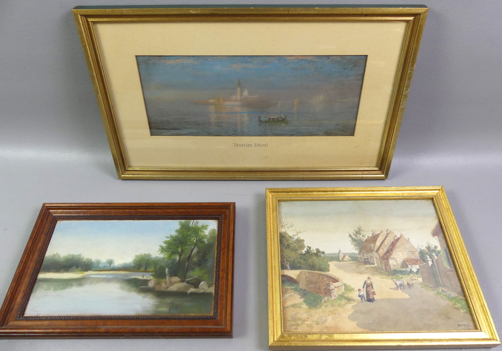 LOT OF 3 OIL PAINTINGS (1 of 5)