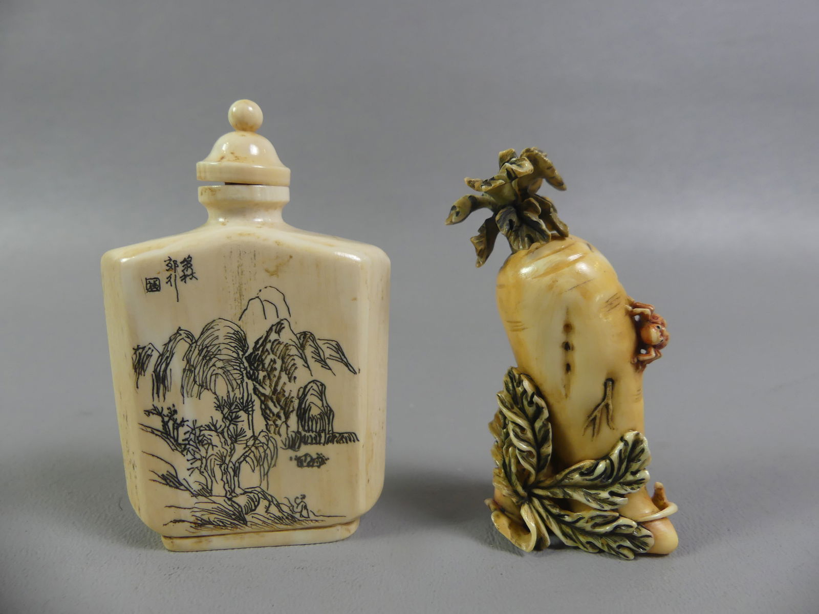 2 ANTIQUE ASIAN SNUFF BOTTLES (1 of 4)
