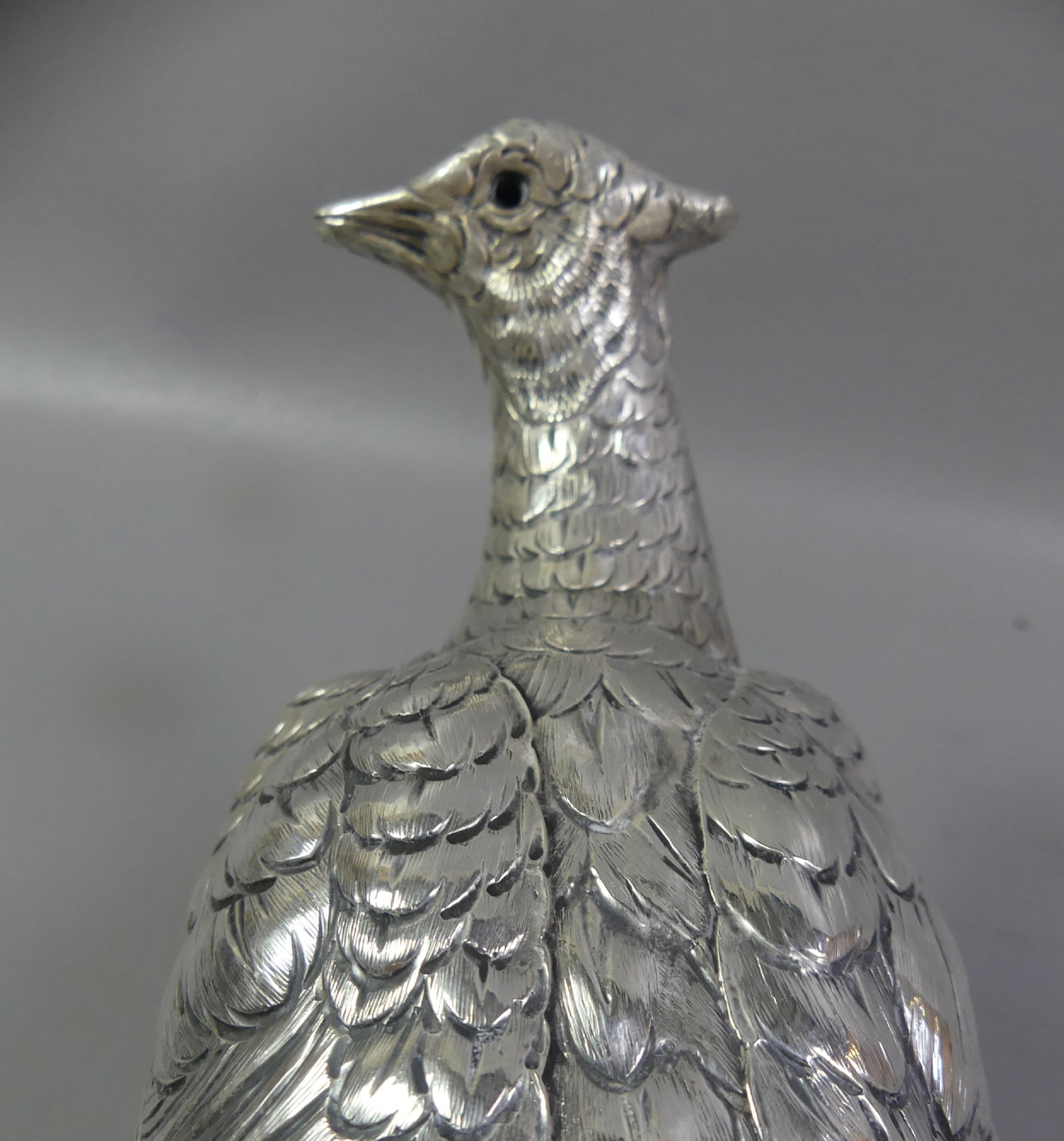 OLD SOLID SILVER 18 INCH PHEASANT - 3