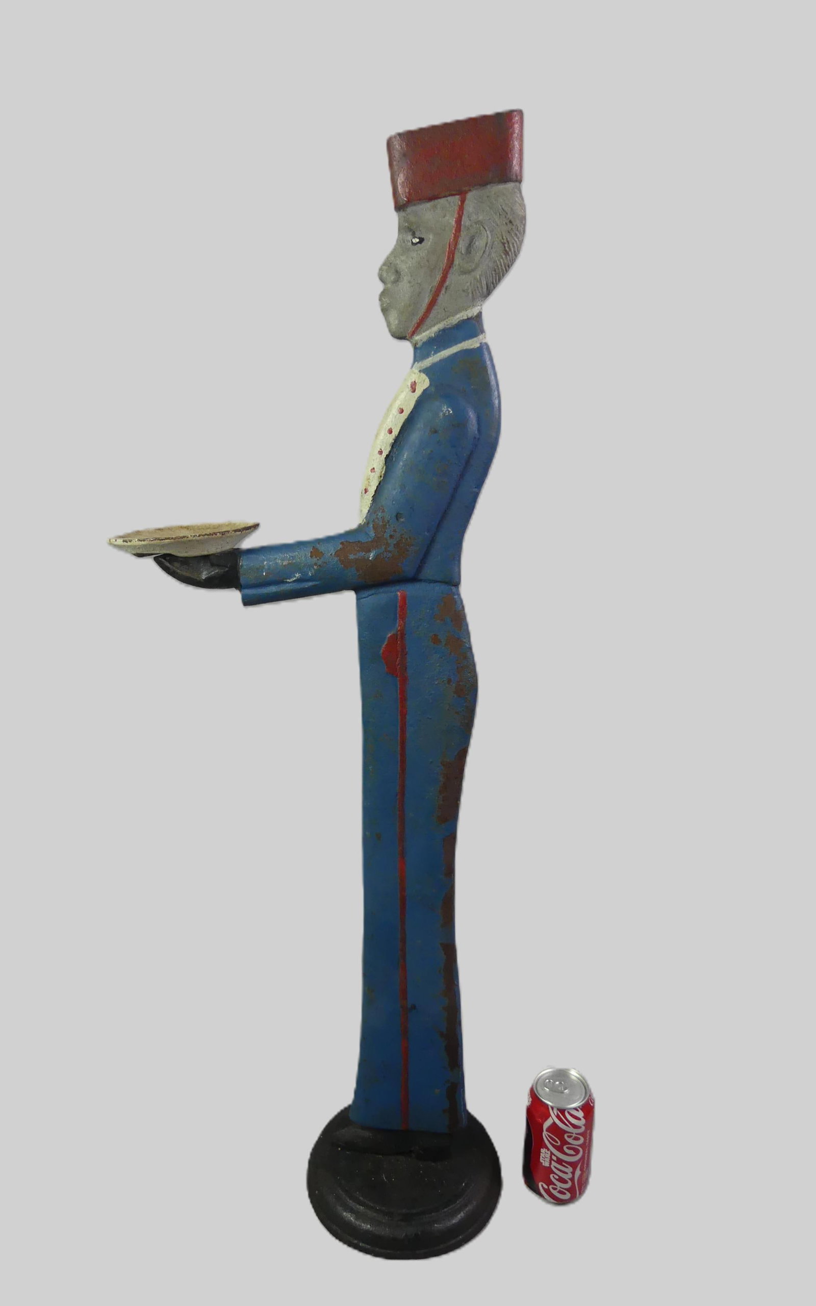 ANTIQUE IRON BELLHOP CARD HOLDER (1 of 3)