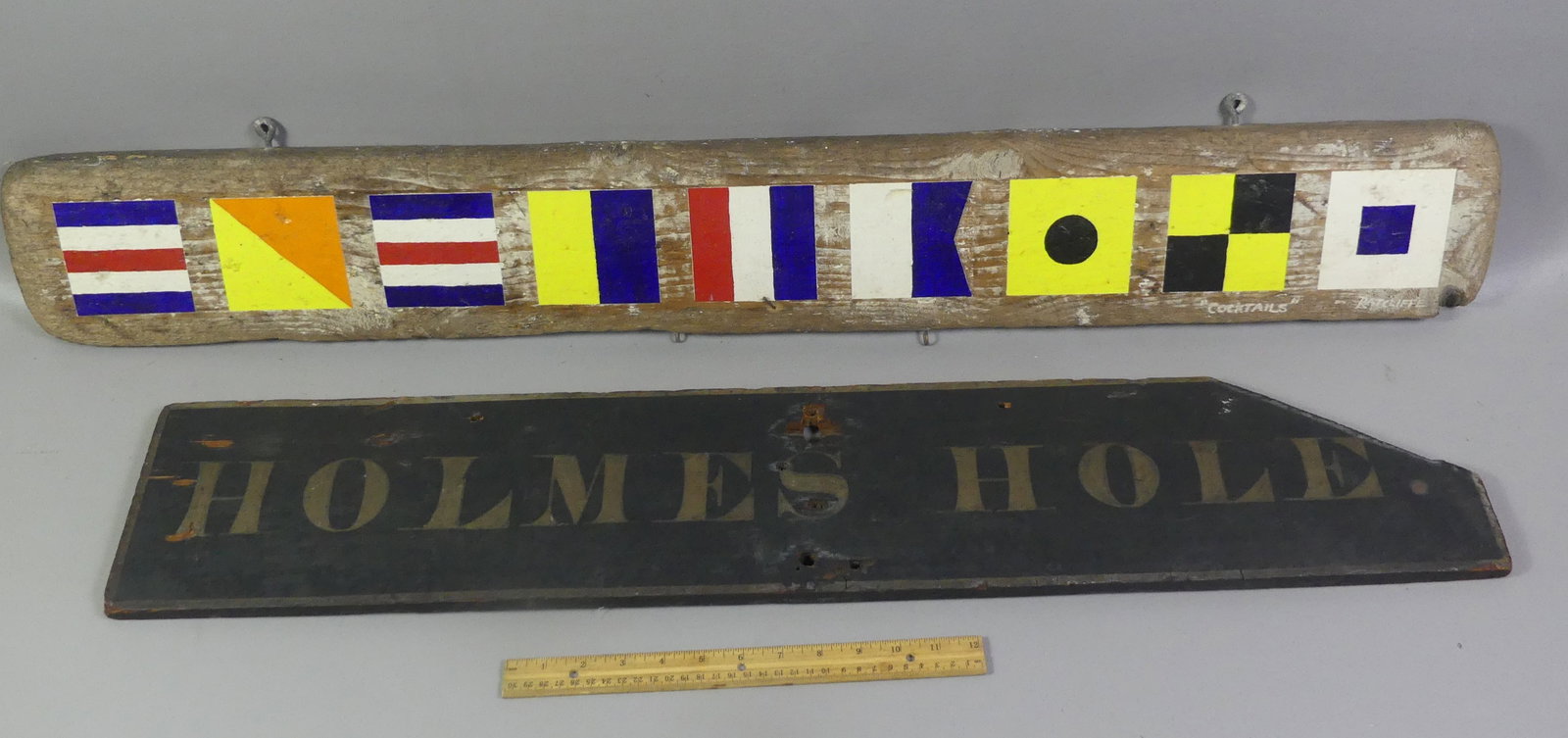 2 OLD WOOD SIGNS (1 of 2)