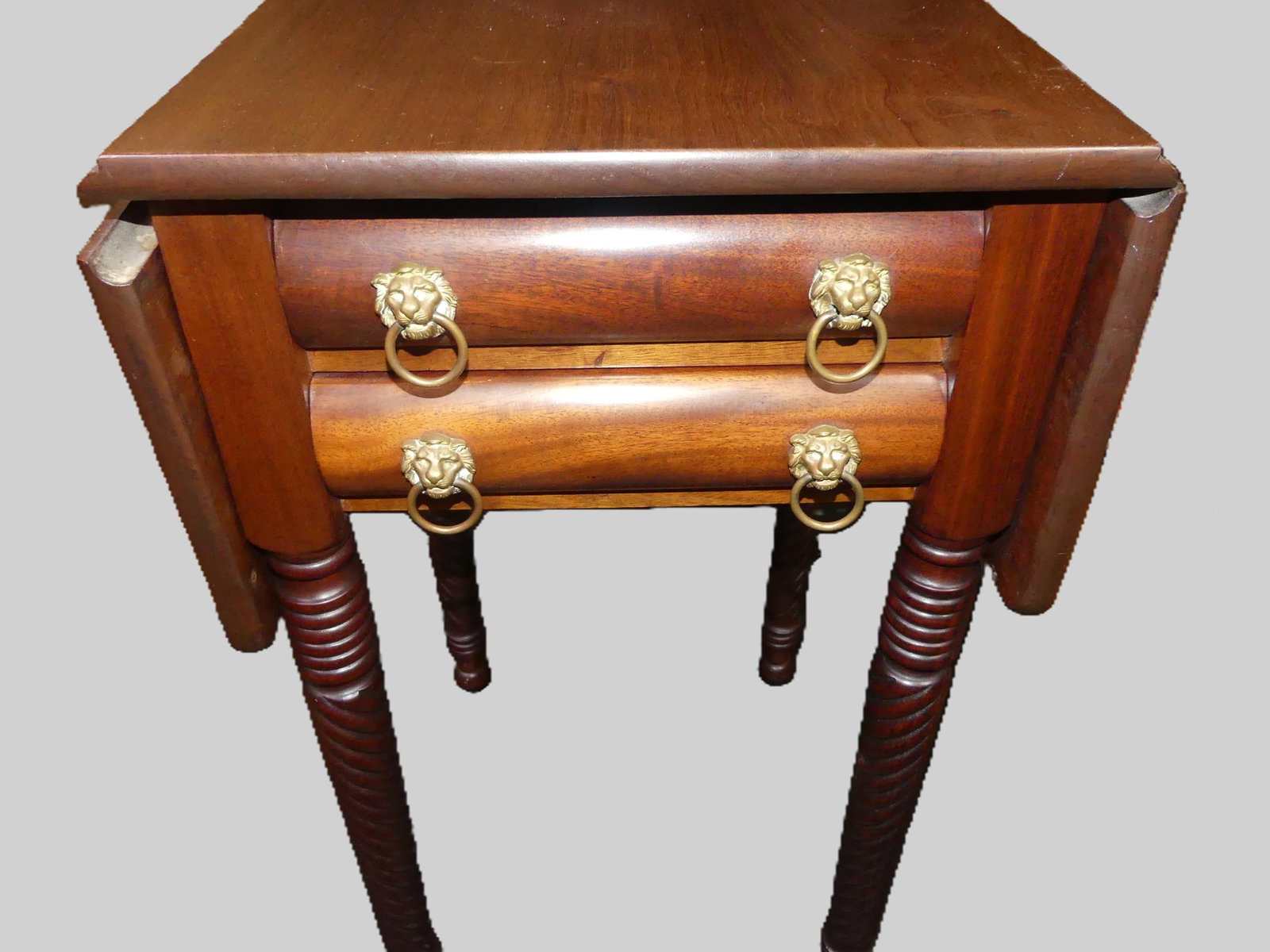 FEDERAL 2 DRAWER MAHOGANY WORK STAND (1 of 3)