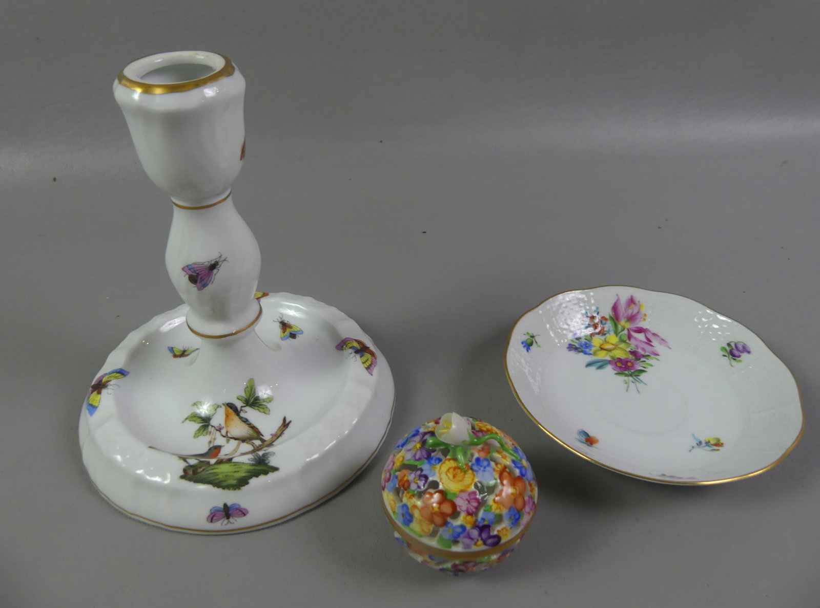 3 HEREND PORCELAIN ITEMS