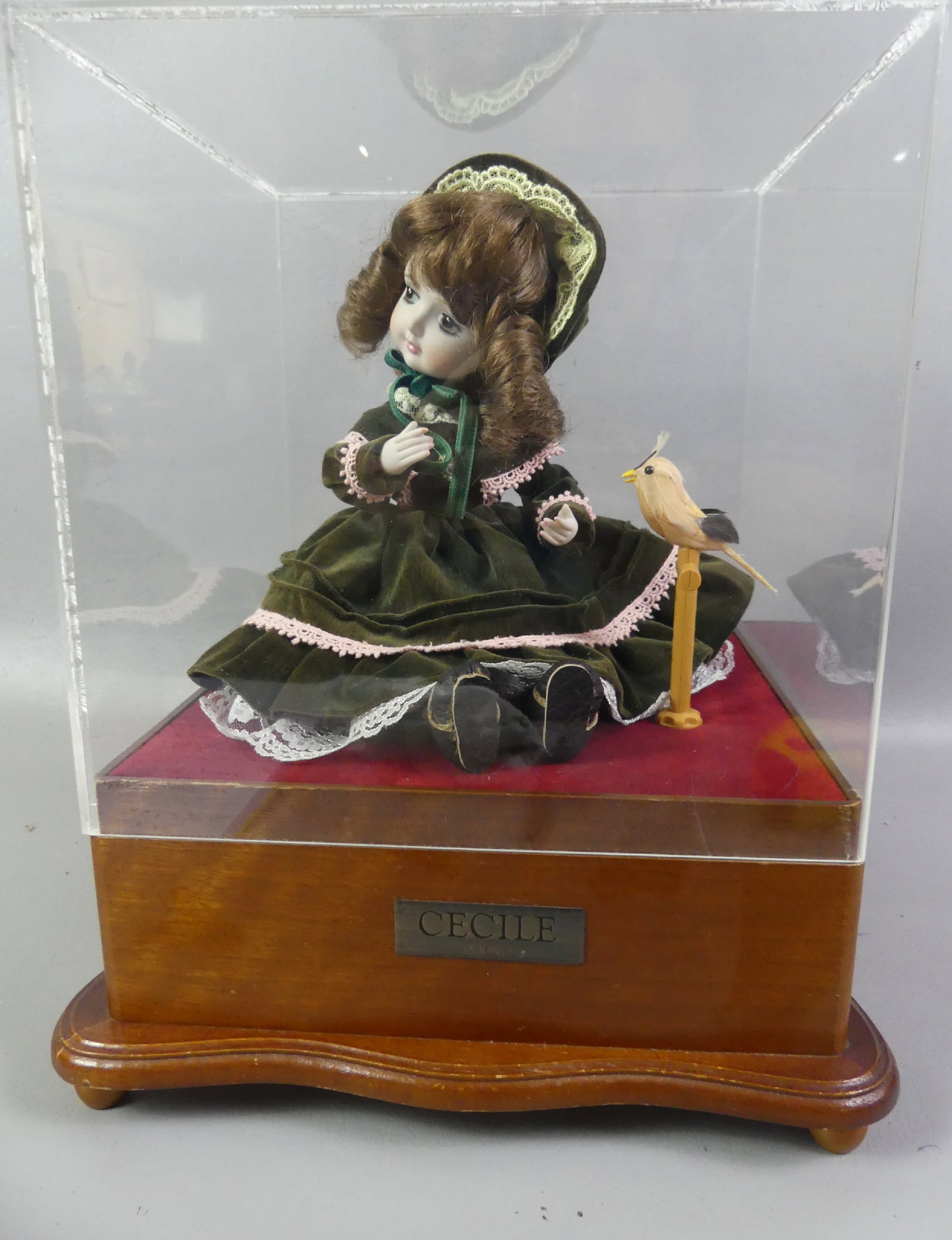 BISQUE AUTOMATON DOLL & BIRD - CECILE (1 of 1)