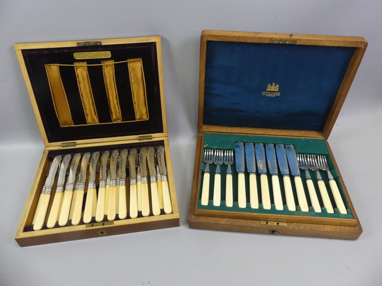 2 CASED SETS ENGLISH PLATED FLATWARE (1 of 4)