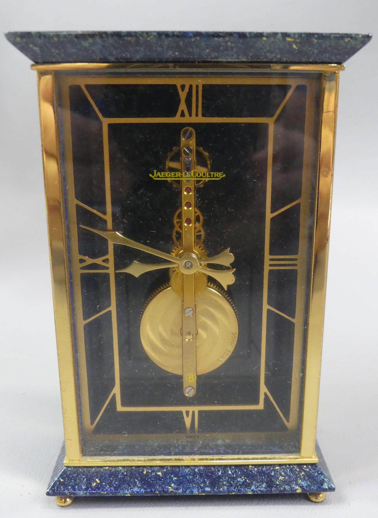 JAEGER LECOULTRE LAPIS DESK CLOCK - 2
