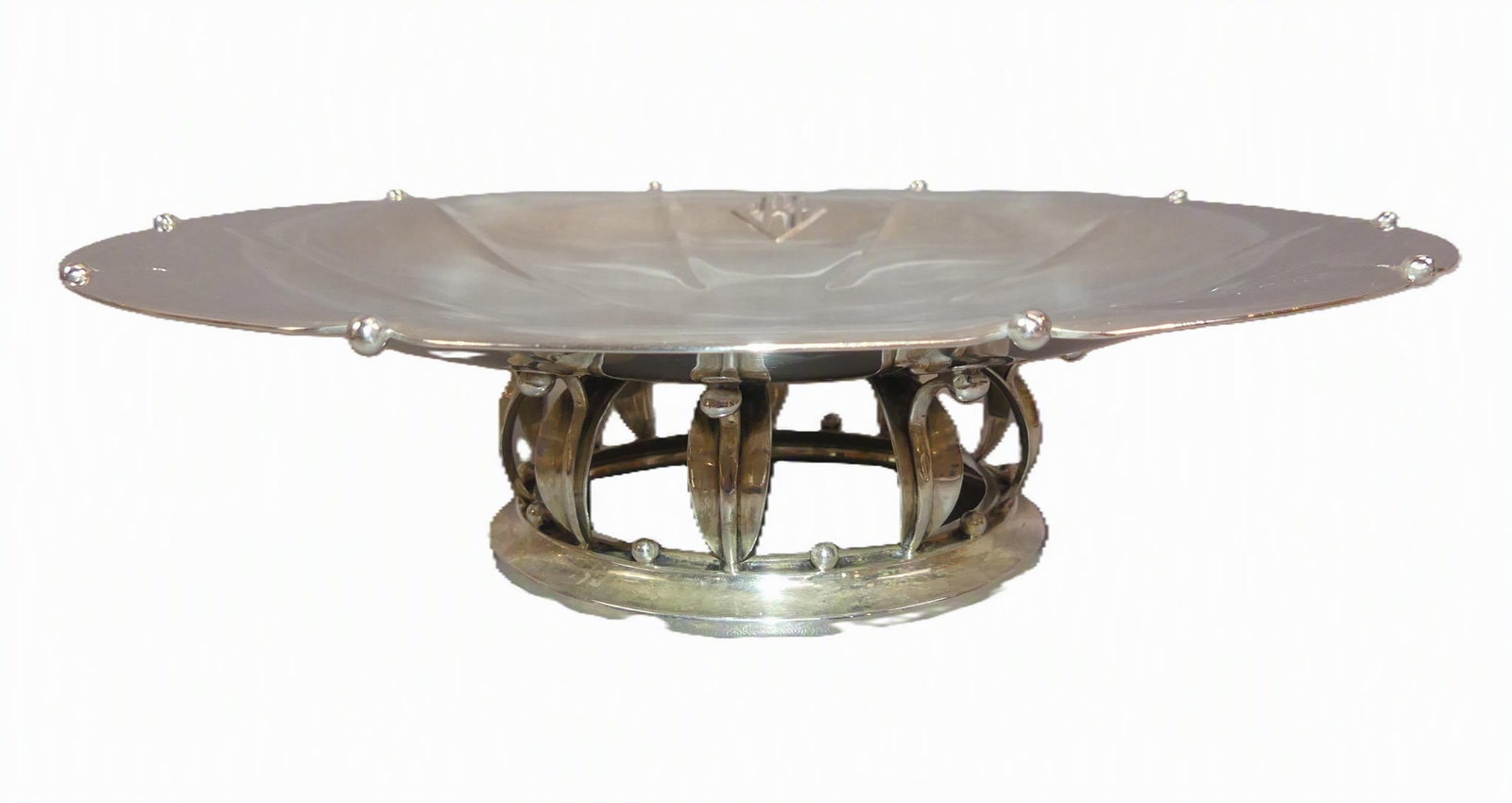 ART DECO STERLING FOOTED TRAY (1 of 3)