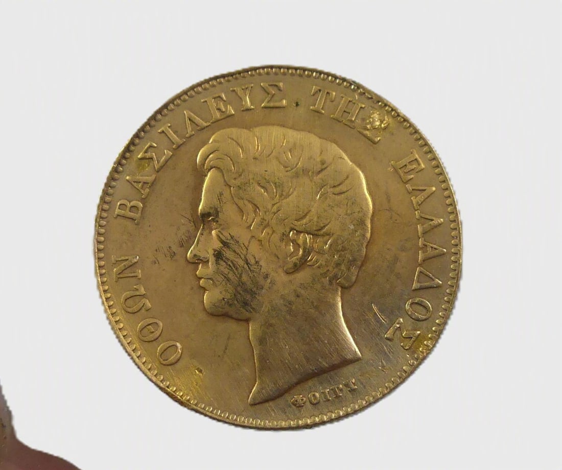 1833 GREEK 20 DRACHMA GOLD COIN (1 of 2)