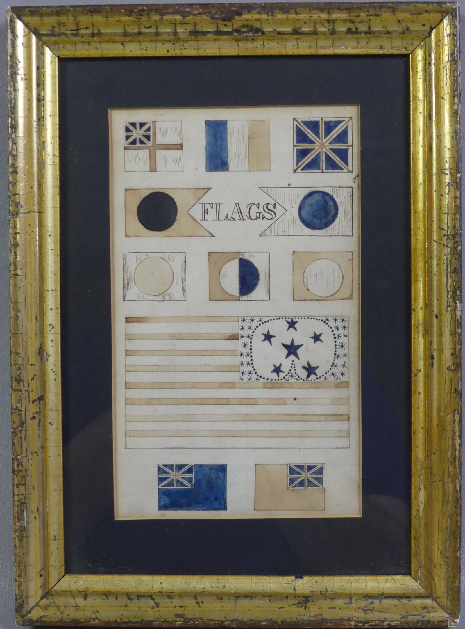 1858 NAUTICAL FLAGS PAINTING BY WILSON (1 of 3)