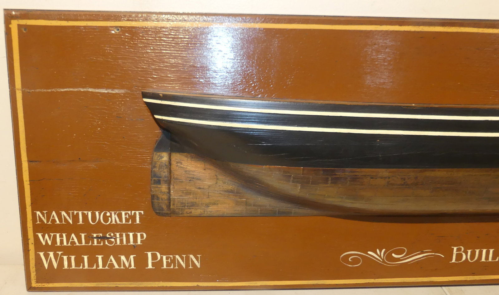 NANTUCKET SHIP HALF HULL MODEL - 2