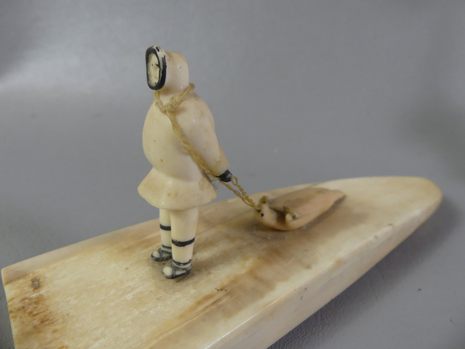 5 WHALE BONE ITEMS, MOSTLY INUIT - 3
