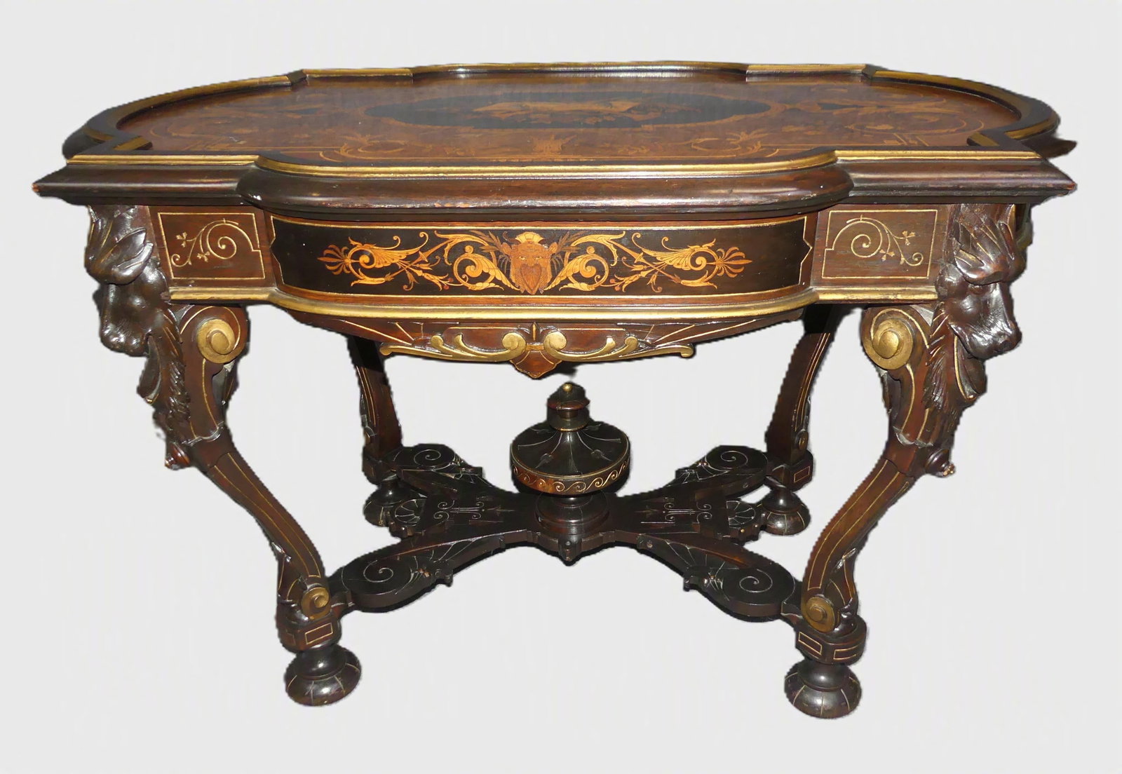 SUPERB VICTORIAN INLAID PARLOR TABLE (1 of 7)