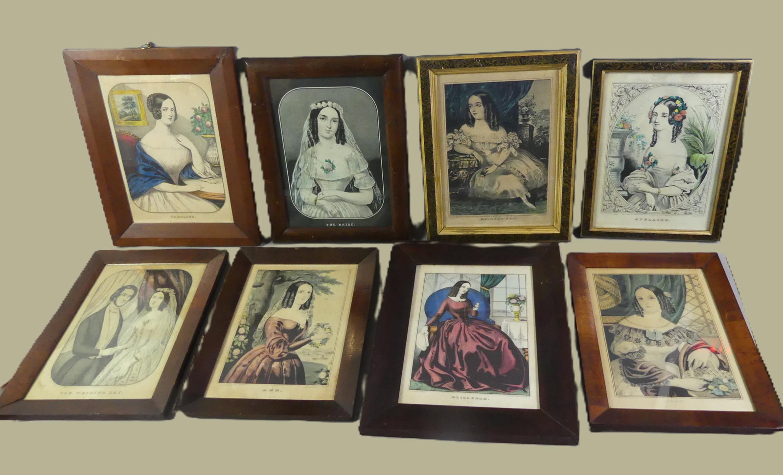 8 MOSTLY CURRIER & IVES PRINTS - WOMEN (1 of 3)