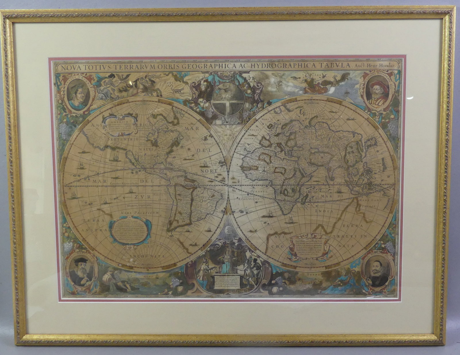 ANTIQUE WORLD MAP BY HONDIO (1 of 5)