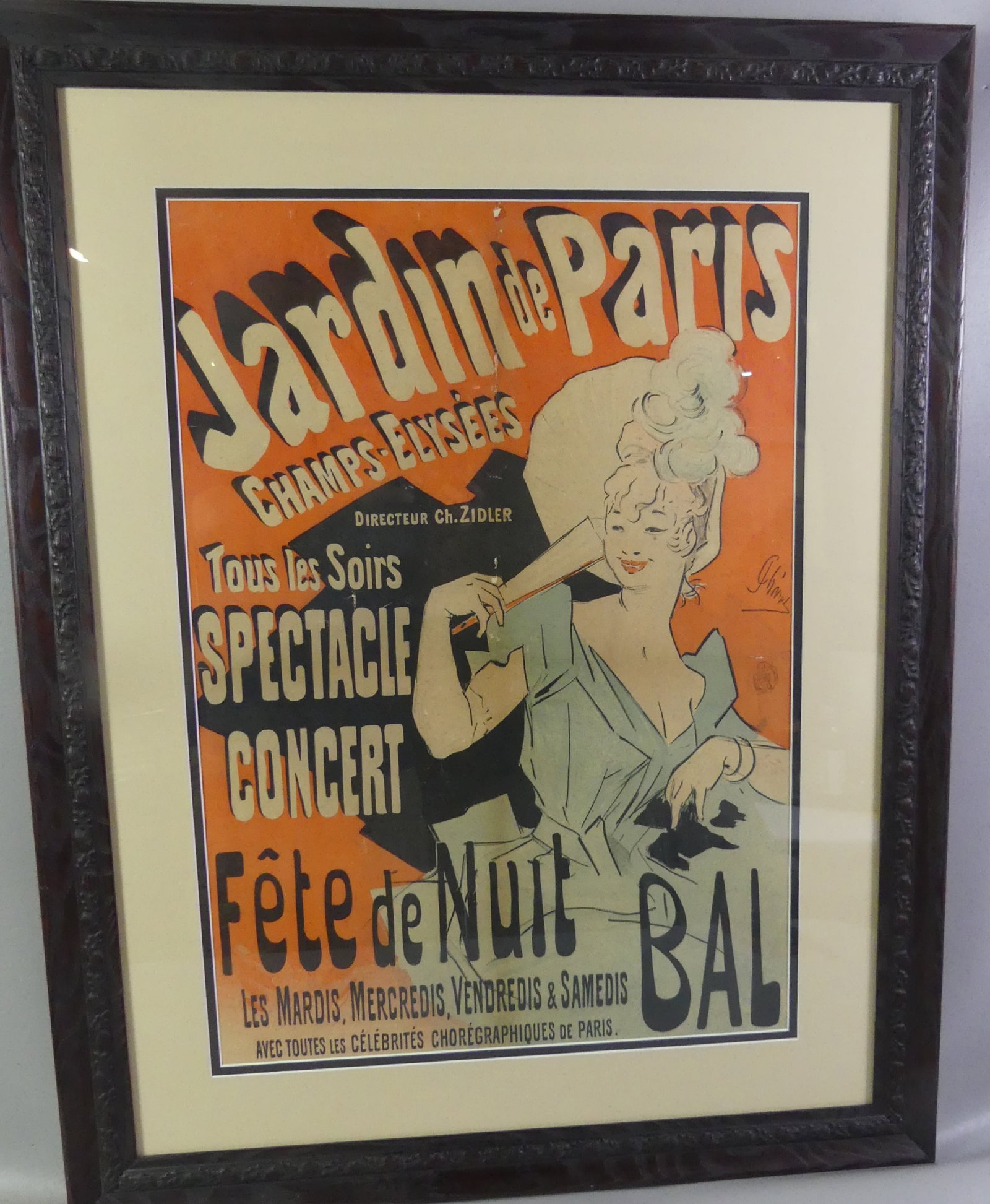OLD JULES CHERET POSTER - BELLE EPOQUE (1 of 3)