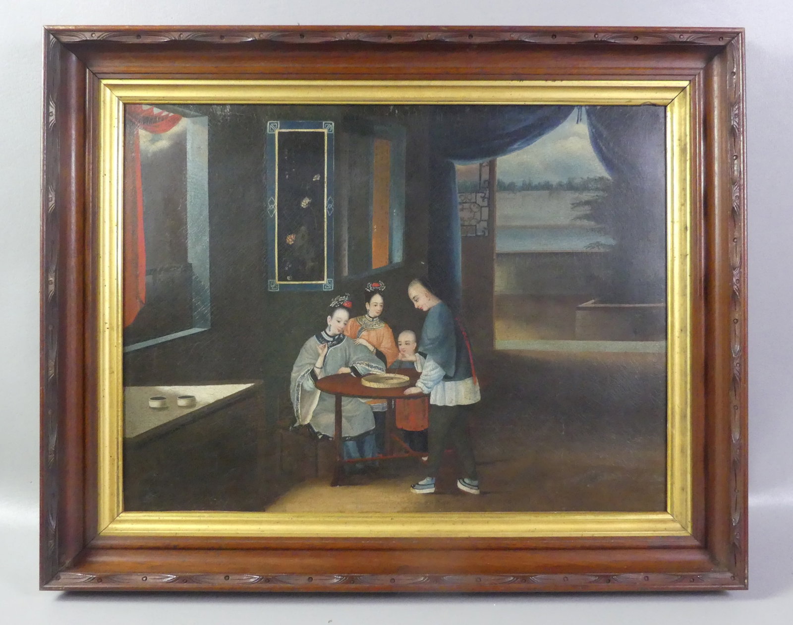 19TH C. CHINA TRADE GENRE PAINTING (1 of 5)