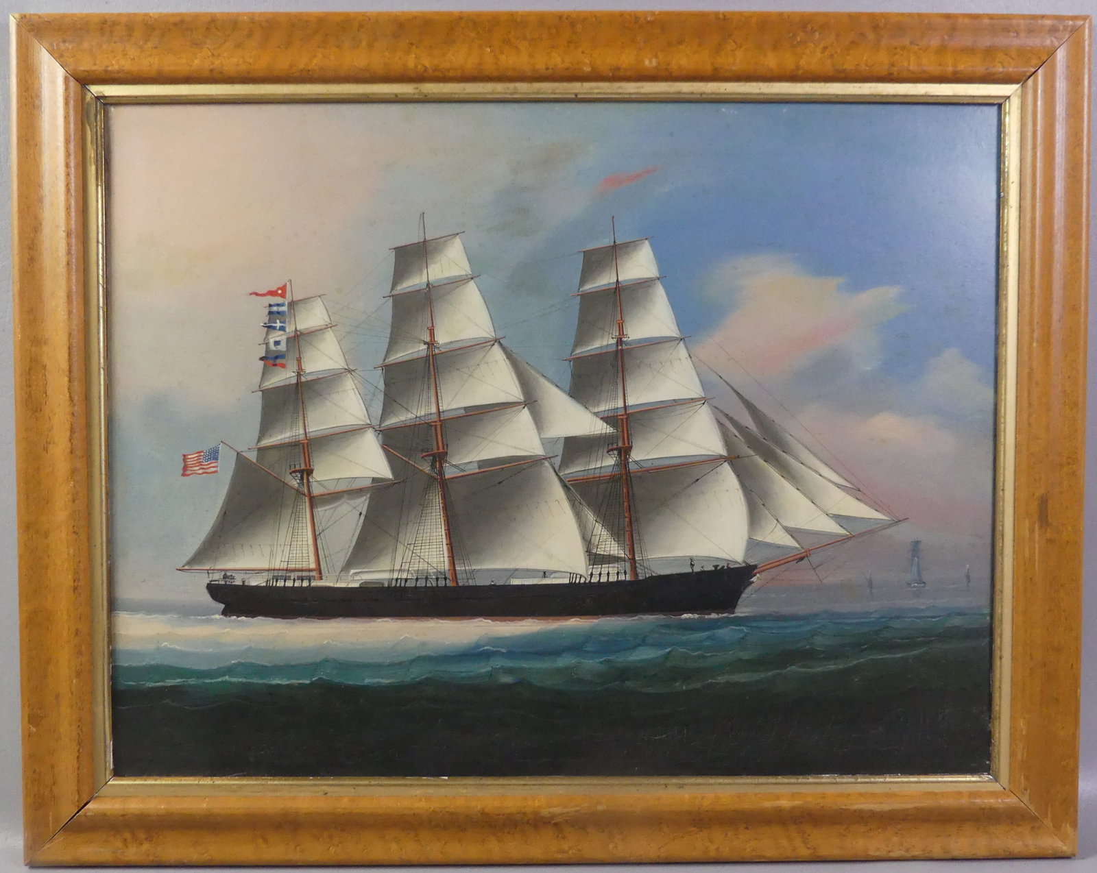 19TH C. CHINA TRADE SHIP PAINTING (1 of 6)