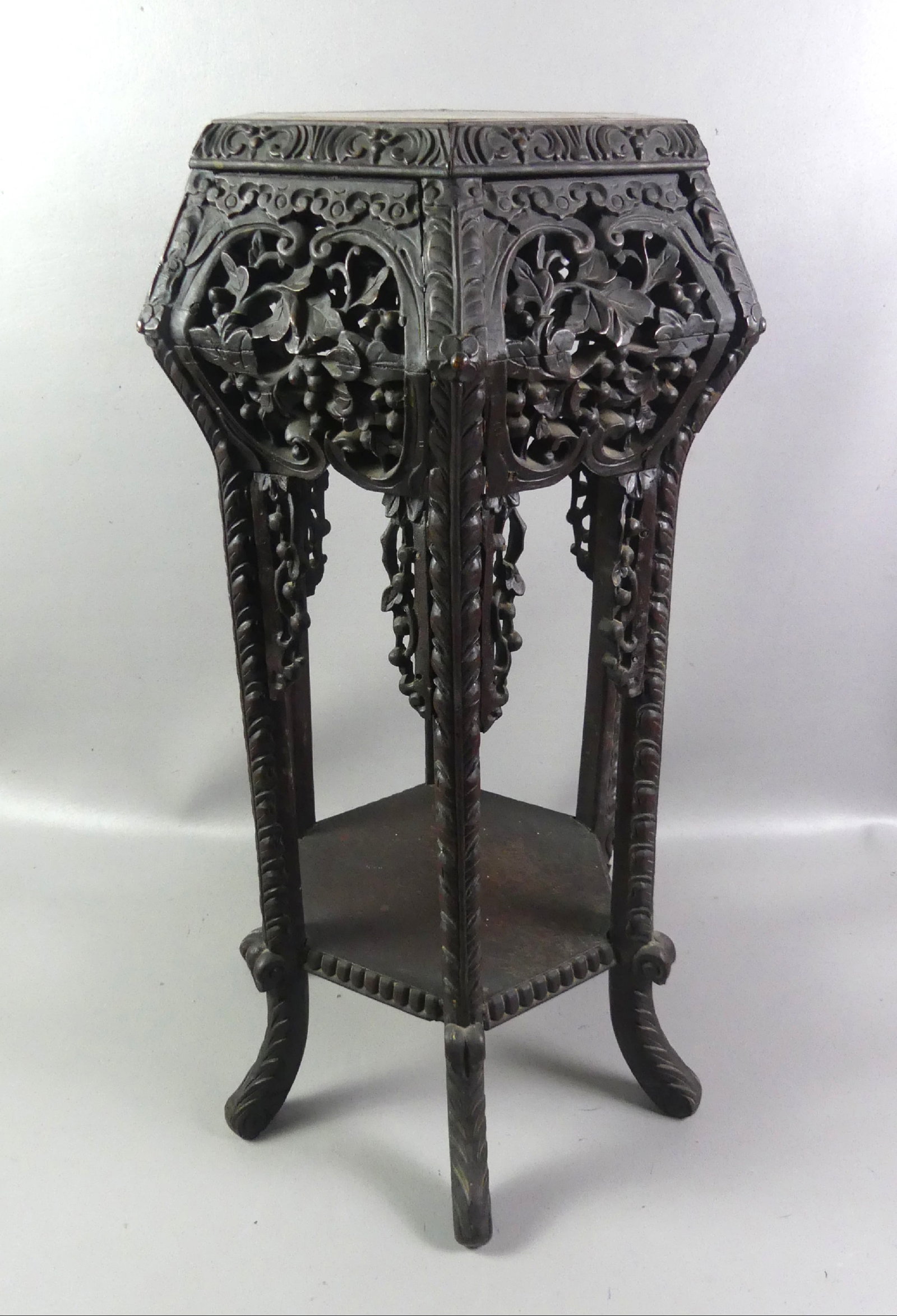 ANTIQUE CHINESE CARVED STAND (1 of 3)