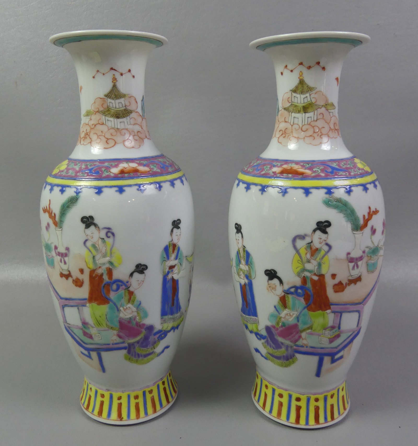 PR. CHINESE PORCELAIN VASES - GENRE SCENES (1 of 5)