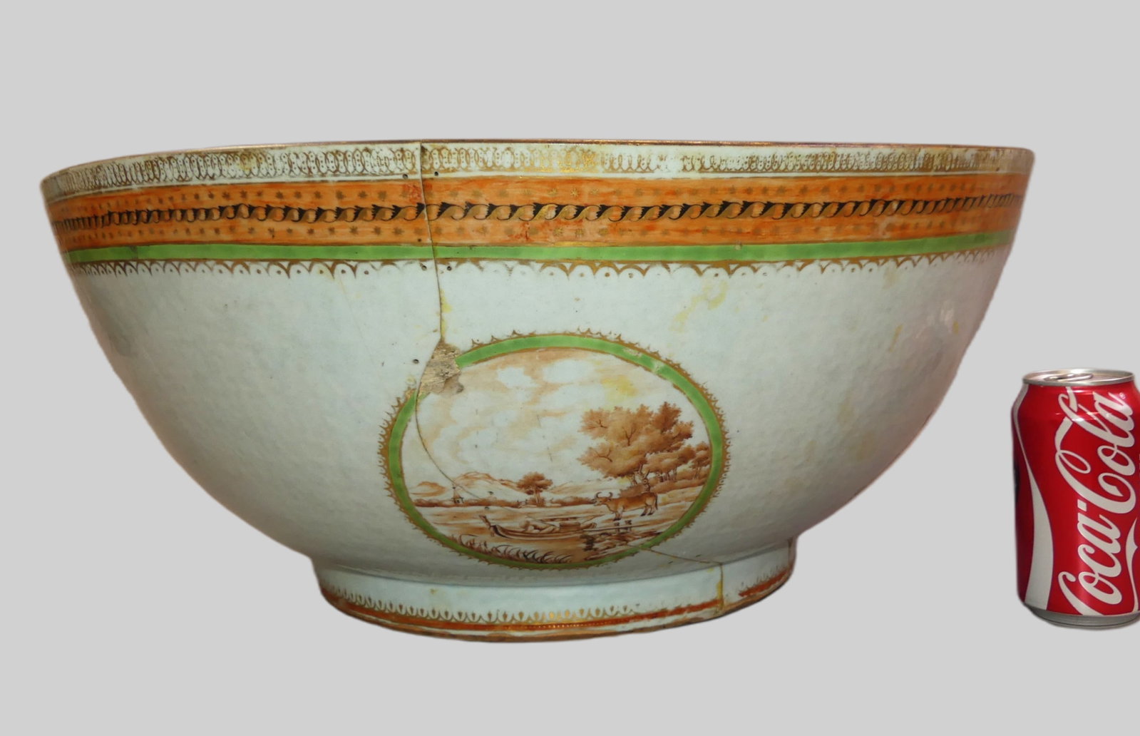 HUGE CHINESE QIANLONG BAPTISMAL BOWL (1 of 7)