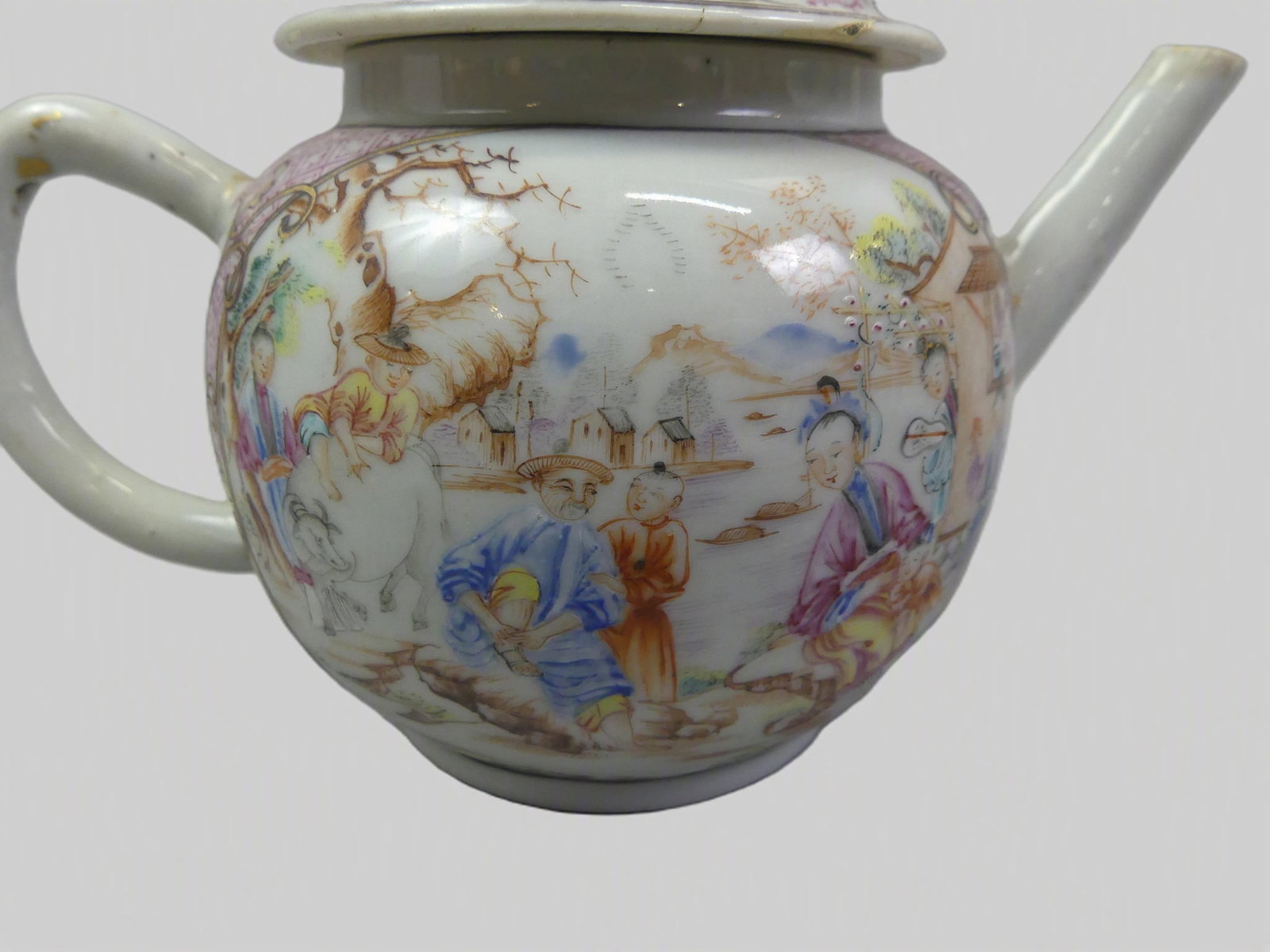 2 ANTIQUE CHINESE EXPORT TEAPOTS - 3