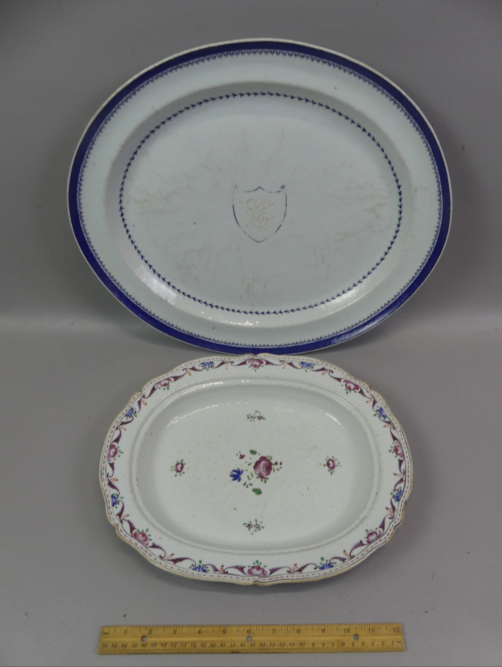 TWO 18TH C. CHINESE SERVING PLATTERS (1 of 4)