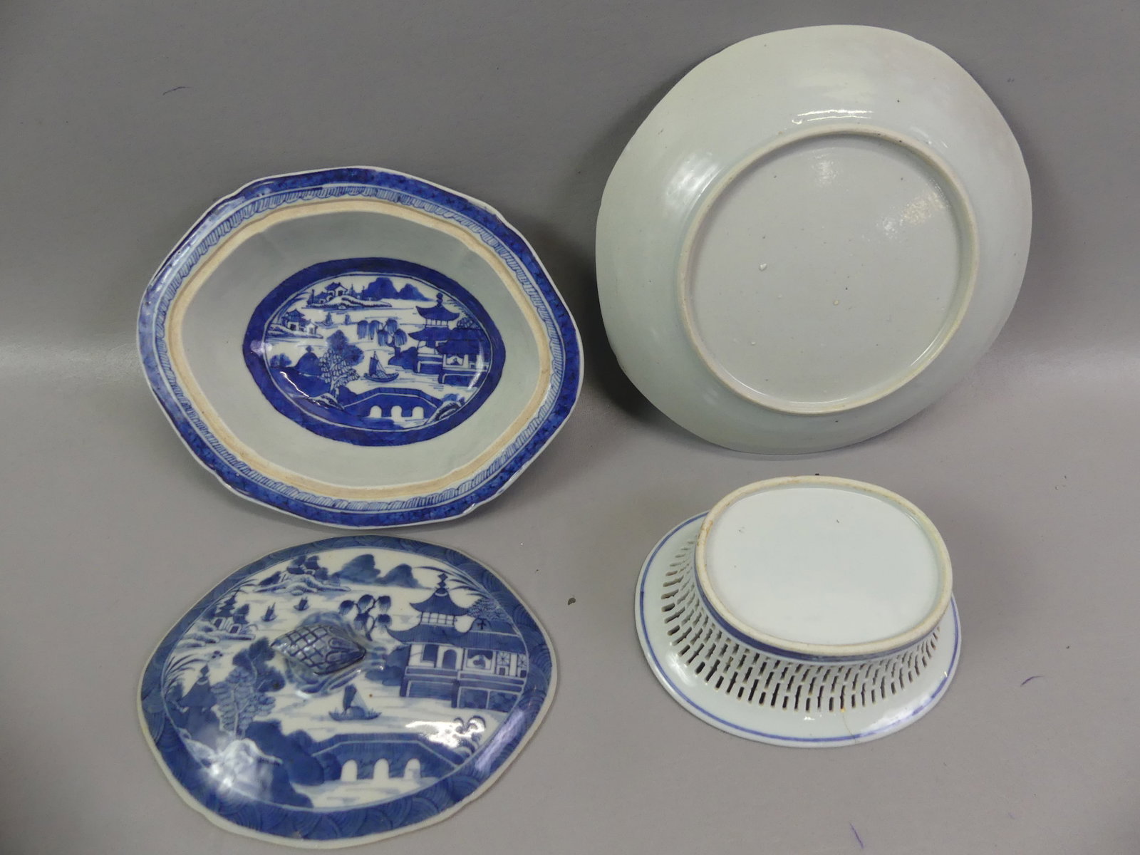 3 CHINESE CANTON CERAMIC ITEMS - 2