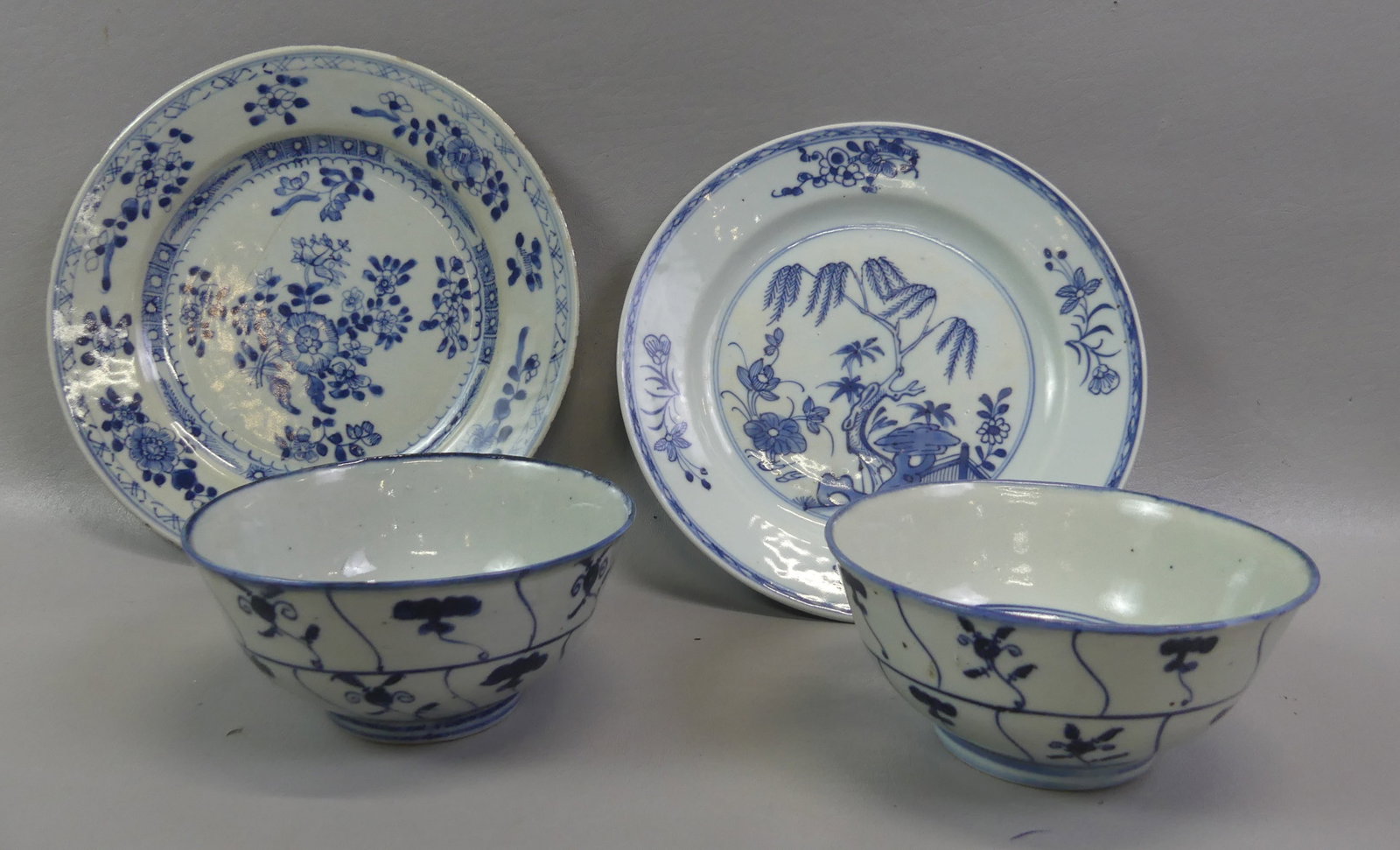 4 CHINESE QIANLONG PLATES & BOWLS (1 of 2)