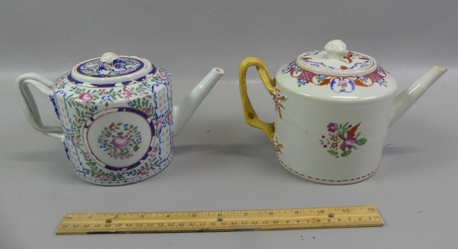 2 ANTIQUE CHINESE DRUM TEAPOTS (1 of 2)