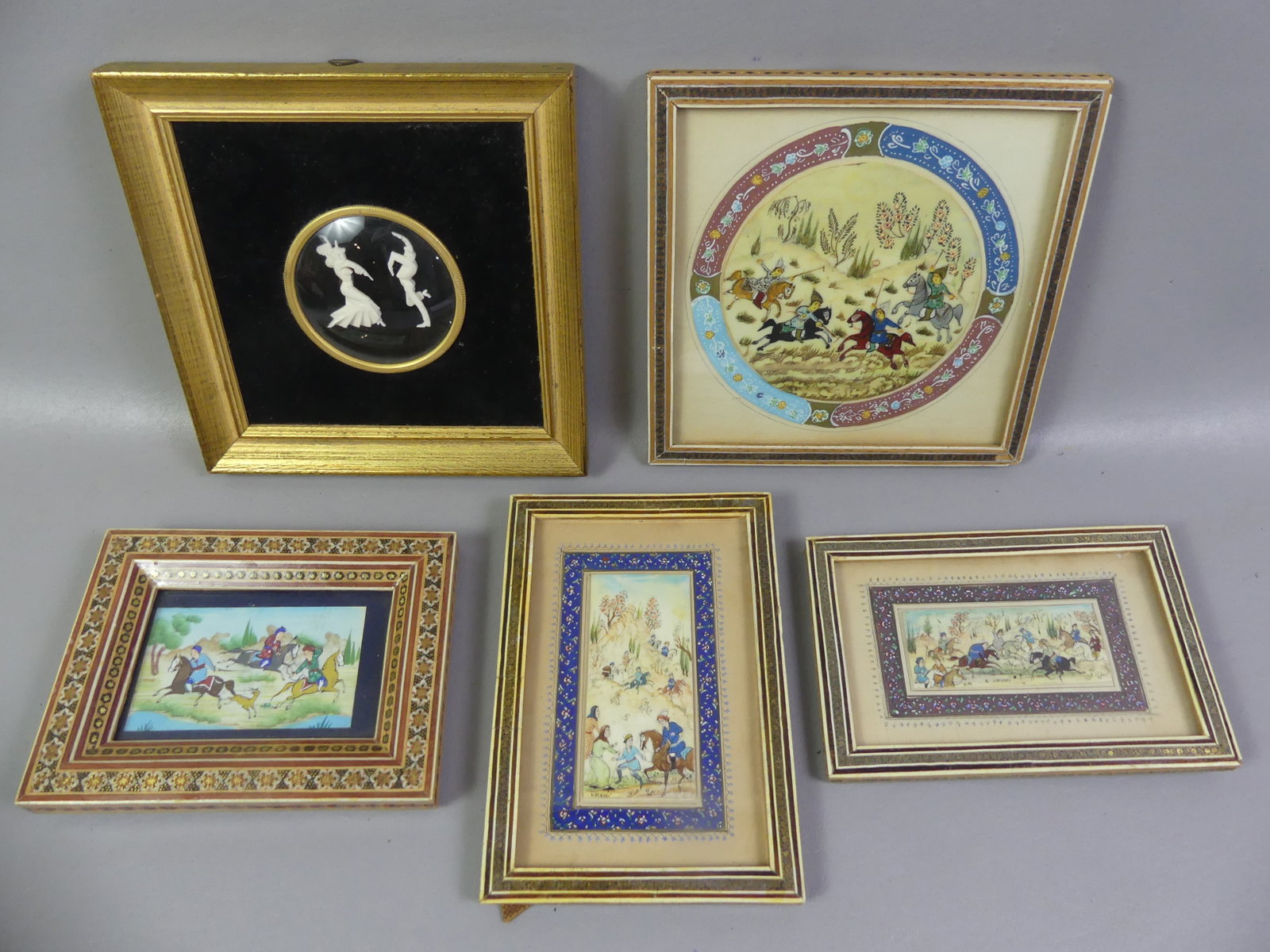 5 INDIAN FRAMED ITEMS (1 of 5)