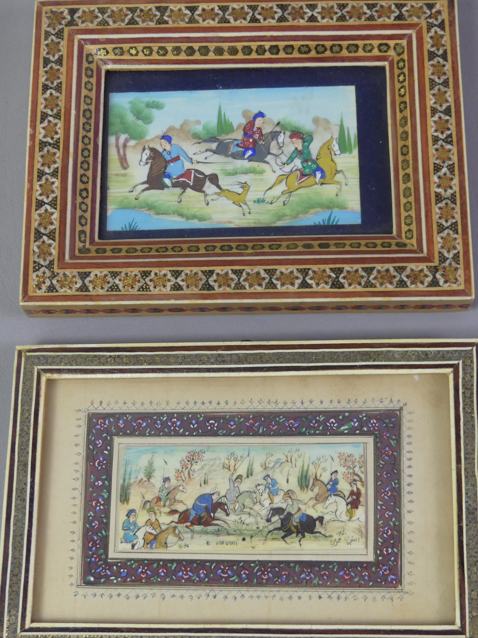 5 INDIAN FRAMED ITEMS - 3