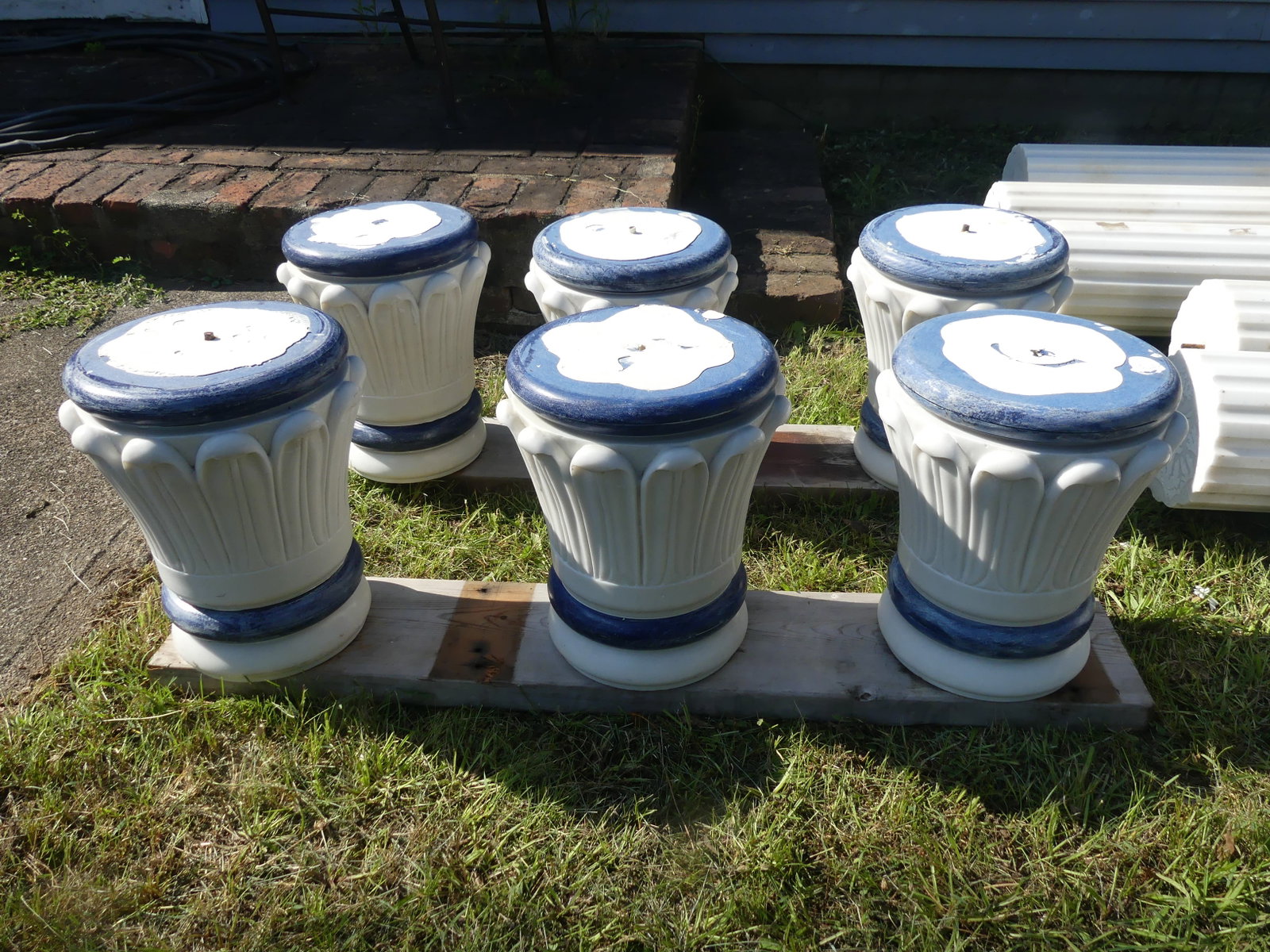 6 SOLID MARBLE ARCHITECTURAL COLUMNS - 2
