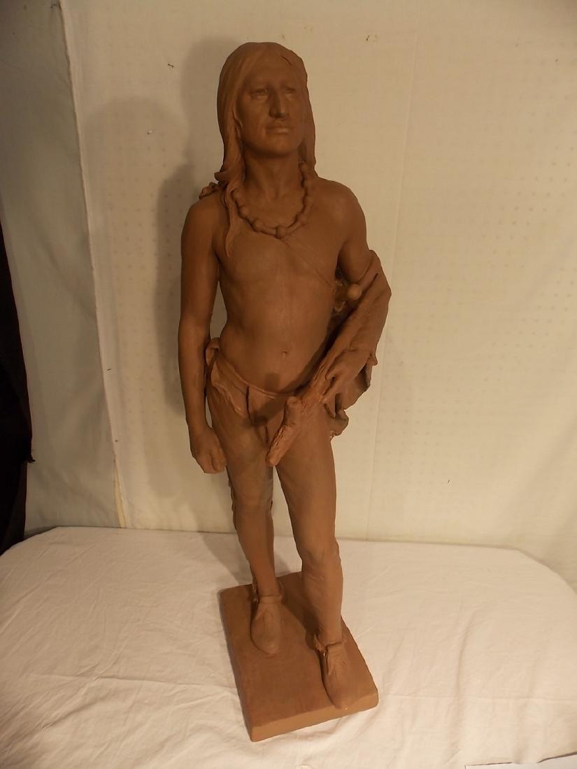 C. E. DALLIN PLASTER SCULPTURE OF INDIAN WITH PEACE (1 of 1)