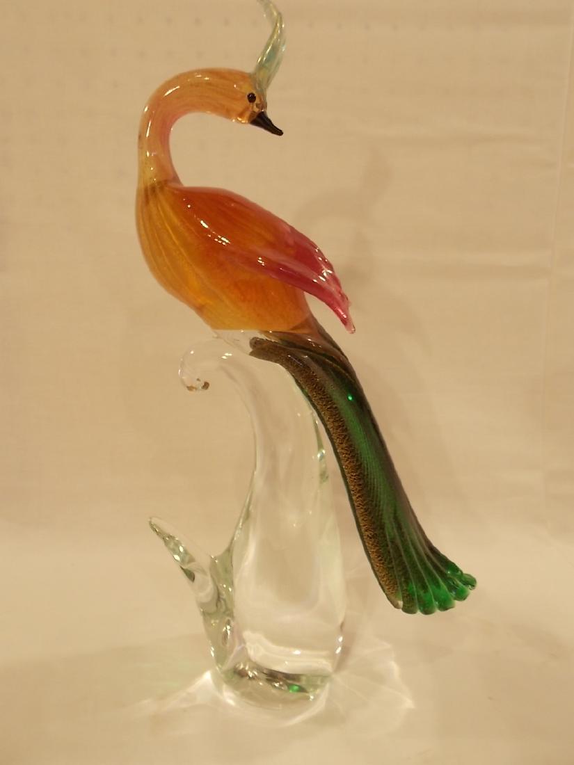 MURANO ART GLASS 16" EXOTIC BIRD (1 of 3)