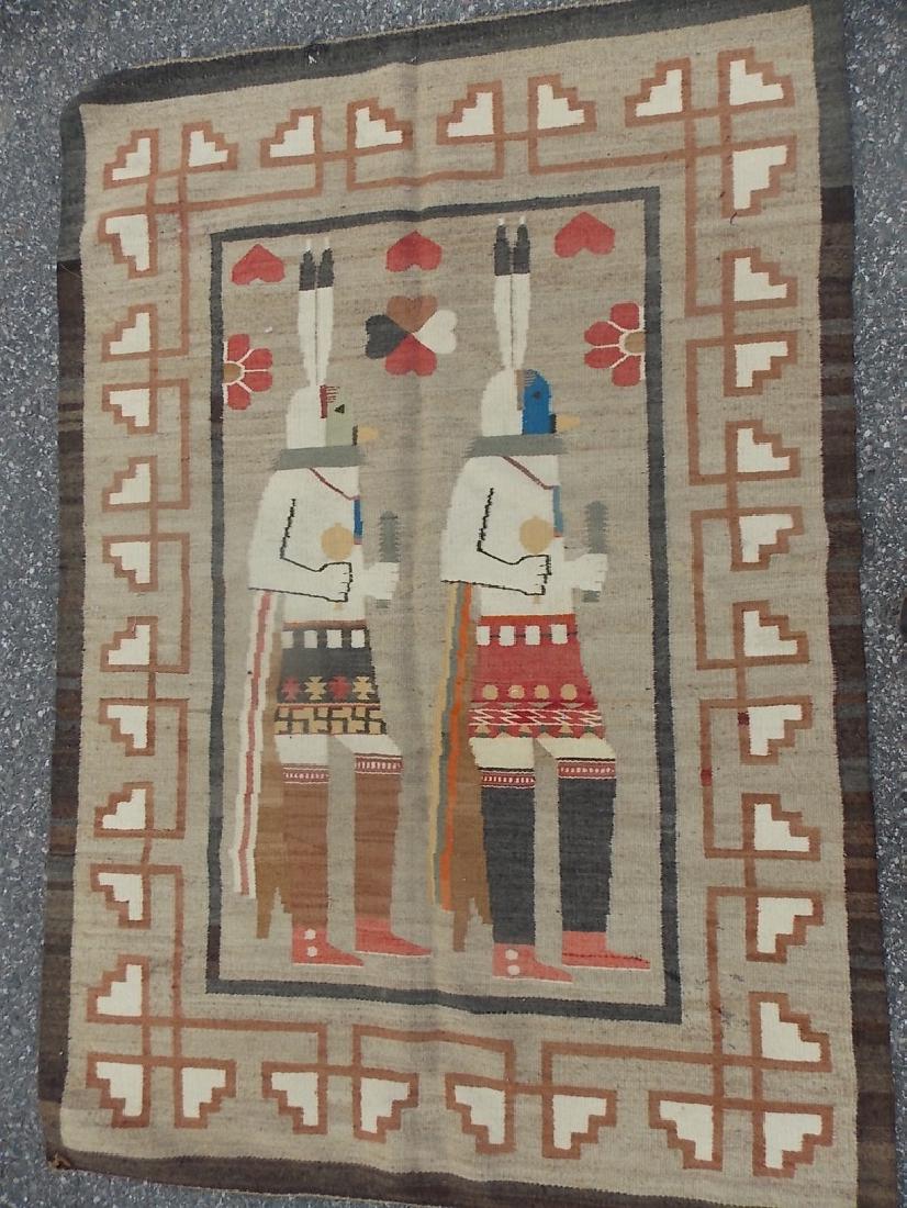 OLD NAVAJO FIGURAL RUG (1 of 2)