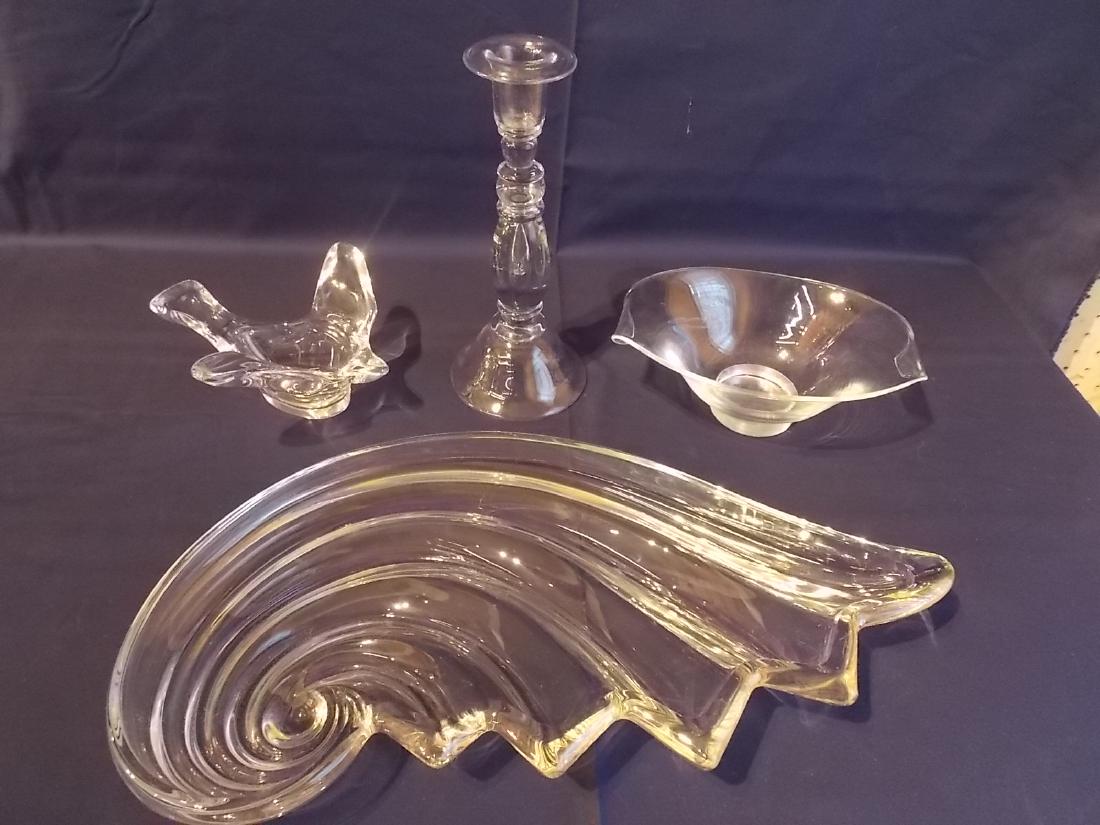 4 PIECES ASSORTED CRYSTAL INCL STEUBEN (1 of 2)