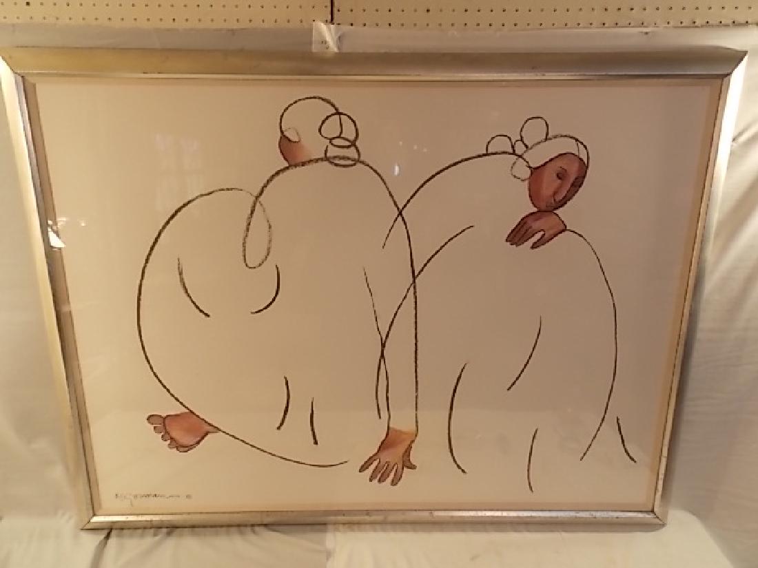 RC GORMAN HUGE PRINT OF INDIANS (1 of 3)