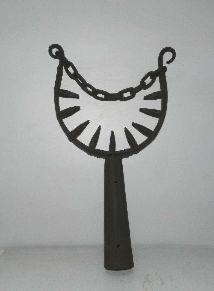 RARE OLD SLAVE TRANSPORT COLLAR SPIKES INSIDE STEEL HAND MADE (1 of 7)