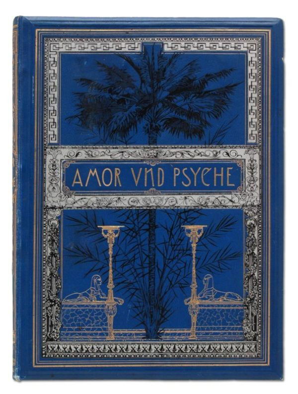 Max Klinger "Amor und Psyche. Ein Märchen des Apulejus": Max Klinger "Amor und Psyche. Ein Märchen des Apulejus". 1880. Etching. Buchausgabe mit 46 Radierungen auf Kupferdruck-Papier, davon 15 Tafeln (Pl. ca. 25,5 x 17,5 cm) auf chamoisfarbenem Papier, die