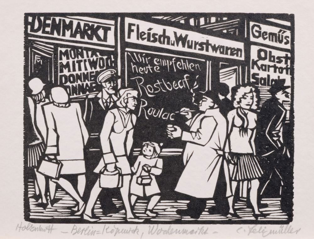 Conrad Felixmueller "Neujahrsgruss fuer 1959 (Prof. Wal (1 of 2)