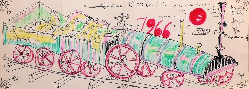 Ernst Hassebrauk, Neujahrsgruss. 1966. (1 of 1)